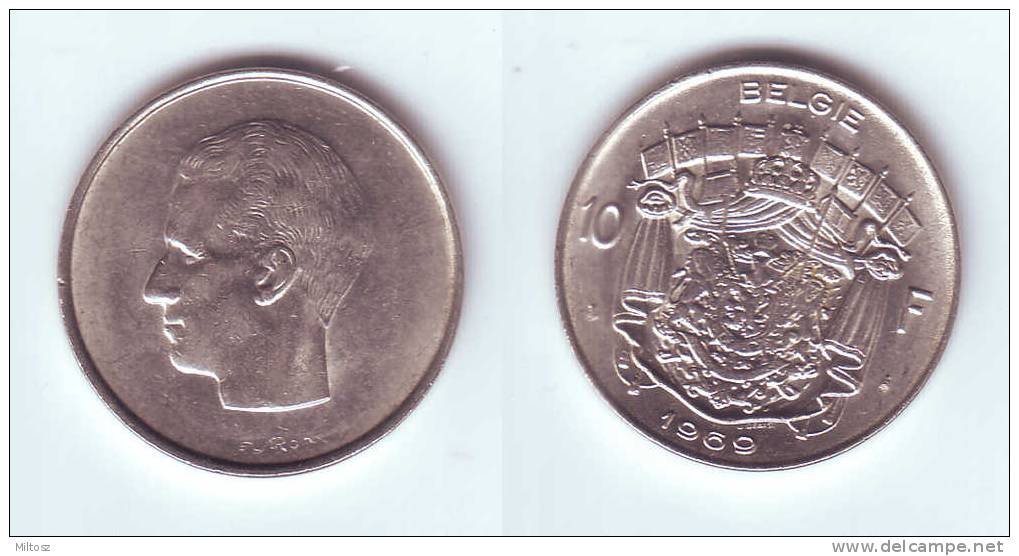 Belgium 10 Francs 1969 BELGIE - 10 Francs