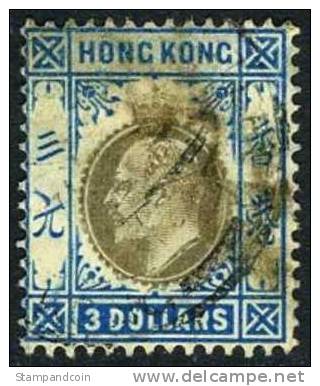 Hong Kong #106 Used $3 Edward VII From 1904 - Used Stamps