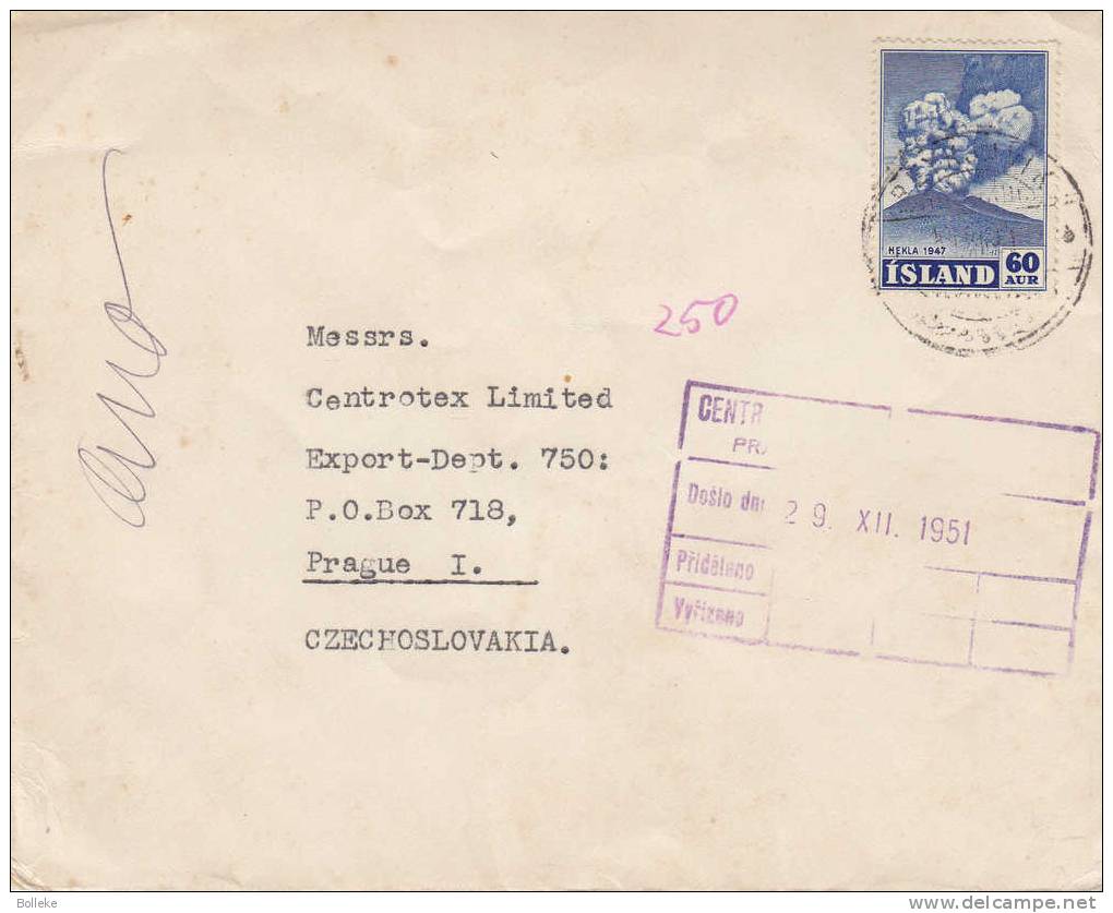 Géologie - Volcans - Islande - Lettre De 1951 ° - Hekla - Volcanes