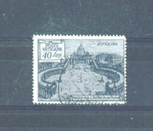 VATICAN - 1949 Express Letter 40L FU - Exprès