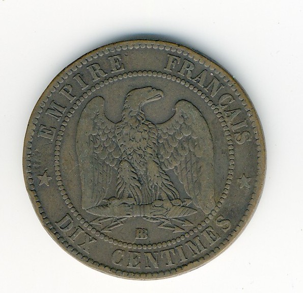 10  Centimes Napoléon III  -  1861 BB - 10 Centimes