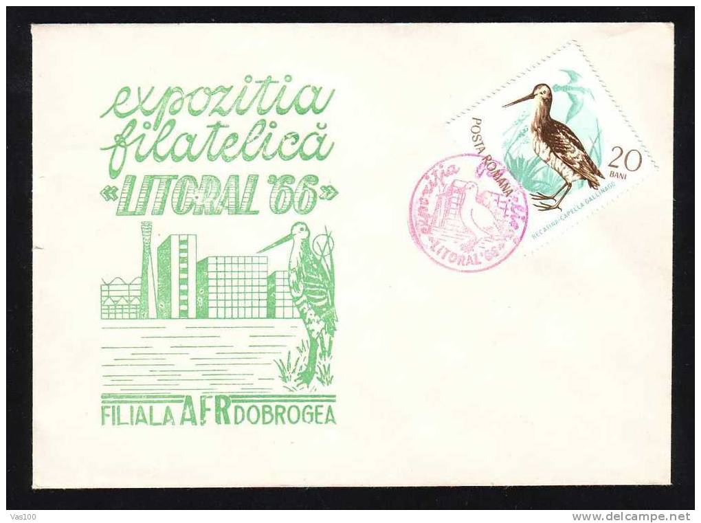 Romania ,1966 BIRDS VERY RARE COVER,EXHIBITION PHILATELIQUE VERY RARE PMK RED. - Climbing Birds