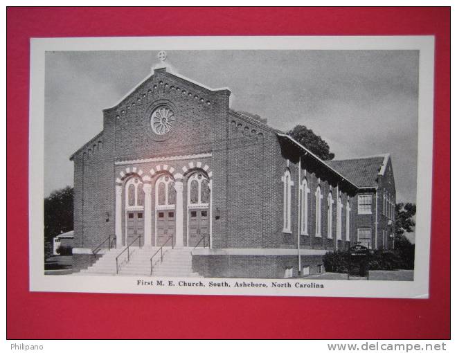 Asheboro NC  First M.E. Church  Vintage Wb - Autres & Non Classés