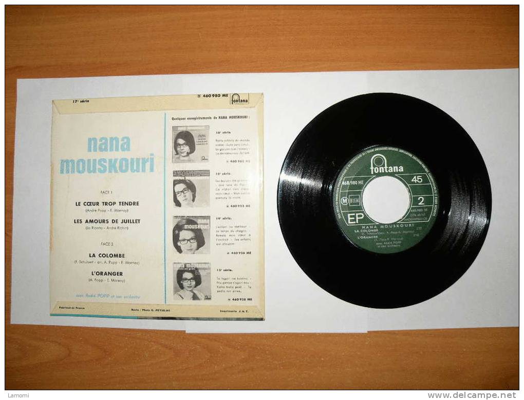 France Vinyles Collectors - Nana Mouskouri - 45 Tours - état Parfait - *** - Collectors