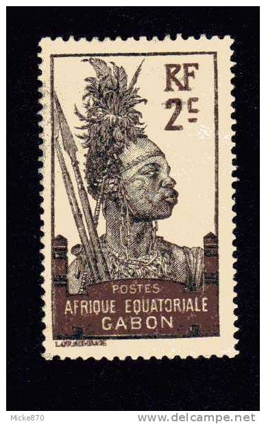 Gabon N°34 Neuf* Guerrier - Altri & Non Classificati