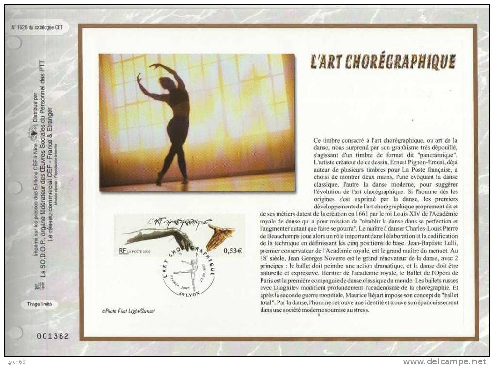 FEUILLET  CEF  1620  L'ART  CHOREGRAPHIQUE 2002 - Unclassified