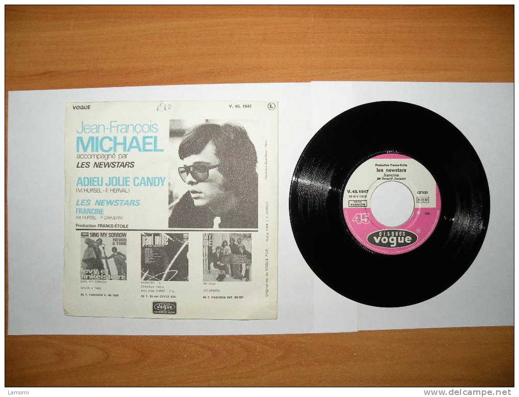 France Vinyles Collectors - Jean François Michael, Adieu Jolie Candy  - 45 Tours - état Parfait -  *** - Collectors