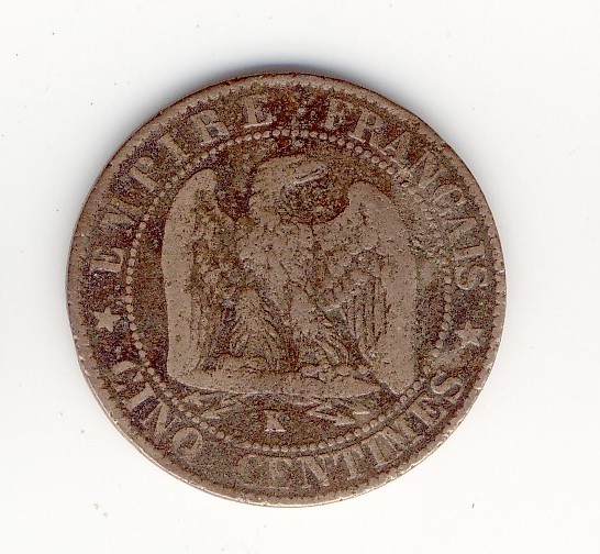 5  Centimes  Napoléon III  -  1854 K - 5 Centimes