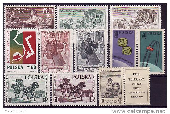 POLOGNE  - 60 Timbres** à 5 Cts Le Timbre - Nuevos