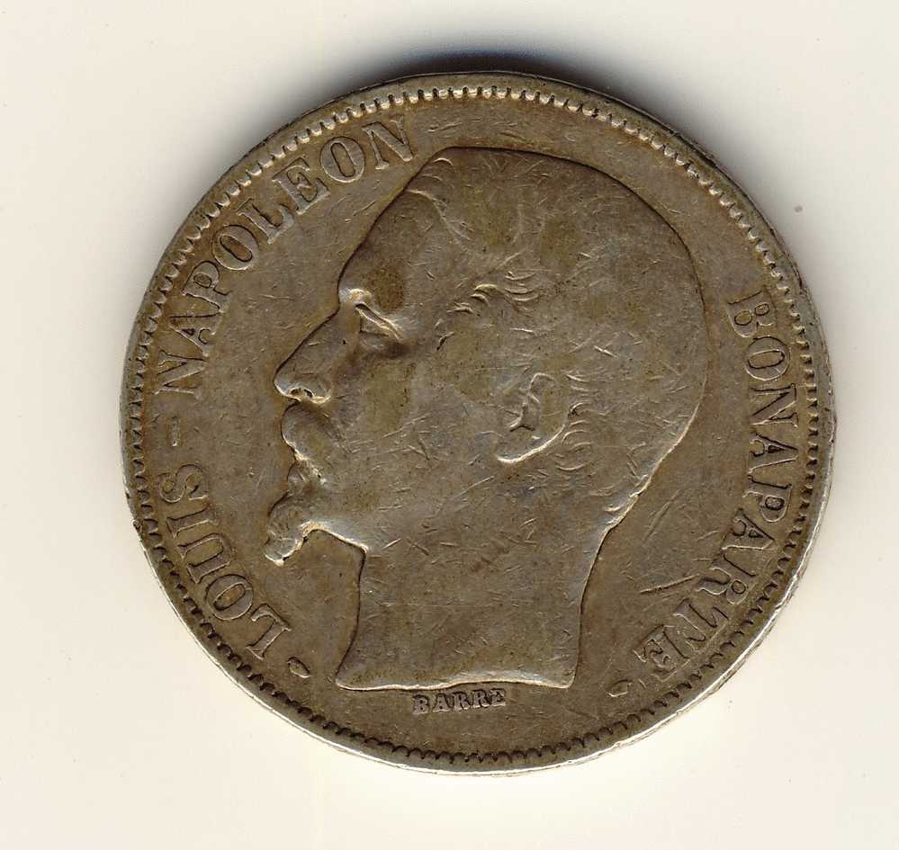 5  Francs  Louis Napoléon Bonaparte  -  1852 A - 5 Francs
