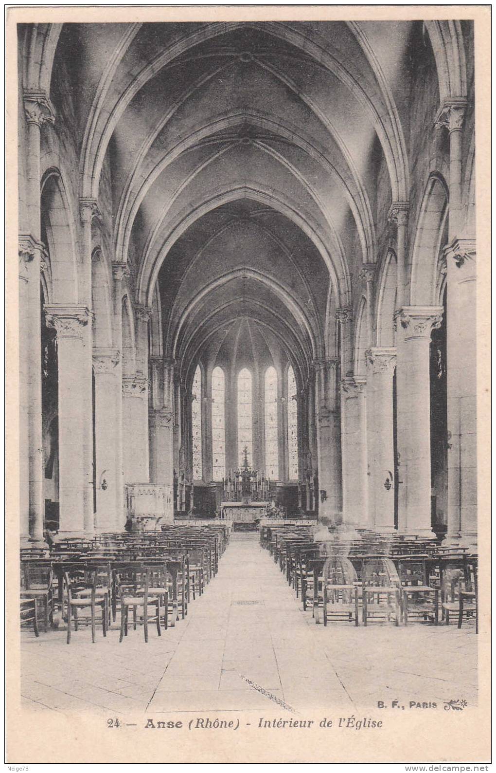 Cpa Du 69 - Anse - Intérieur De L'Eglise - Anse