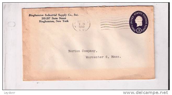 George Washington U97 - Binghamton Industrial Supply Co., Inc. Binghamton, N.Y To Norton Company, Worcester, MA - 1941-60