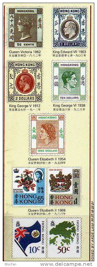 Post - Box Historie Der Post HONG KONG Hongkong 819 Plus Block 55 ** 8€ Stamp On Stamp, Briefmarken Queen Elisabeth II. - Colecciones & Series