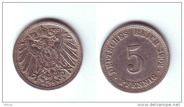 Germany 5 Pfennig 1902 D - 5 Pfennig