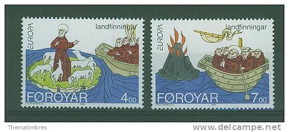 Fe93 Europa Saint Brendan Mouton Volcan 254 à 255 Iles Feroe 1994 Neuf ** - Volcanes