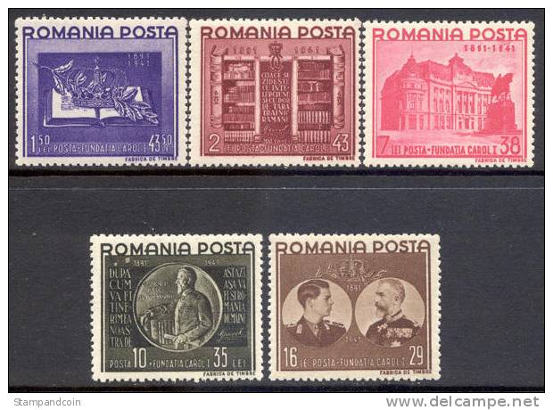 Romania B149-53 Mint Hinged Set From 1941 - Neufs