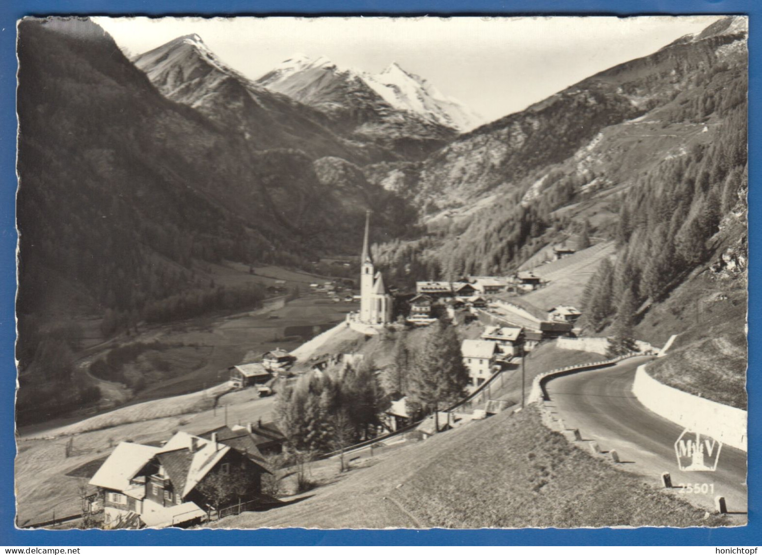 Österreich; Heiligenblut Mit Grossglockner Und Strasse - Heiligenblut