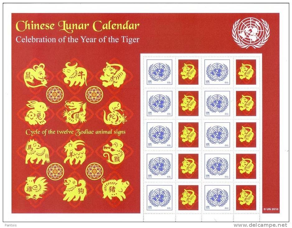 Feuille Personnalisée Personalized Sheet Shangai Année Du Tigre ** Chinese Lunar Calendar ** - Unused Stamps