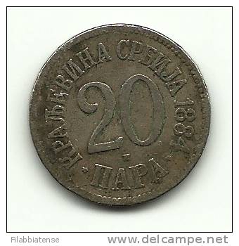 1884 - Serbia 20 Para        ---- - Serbien