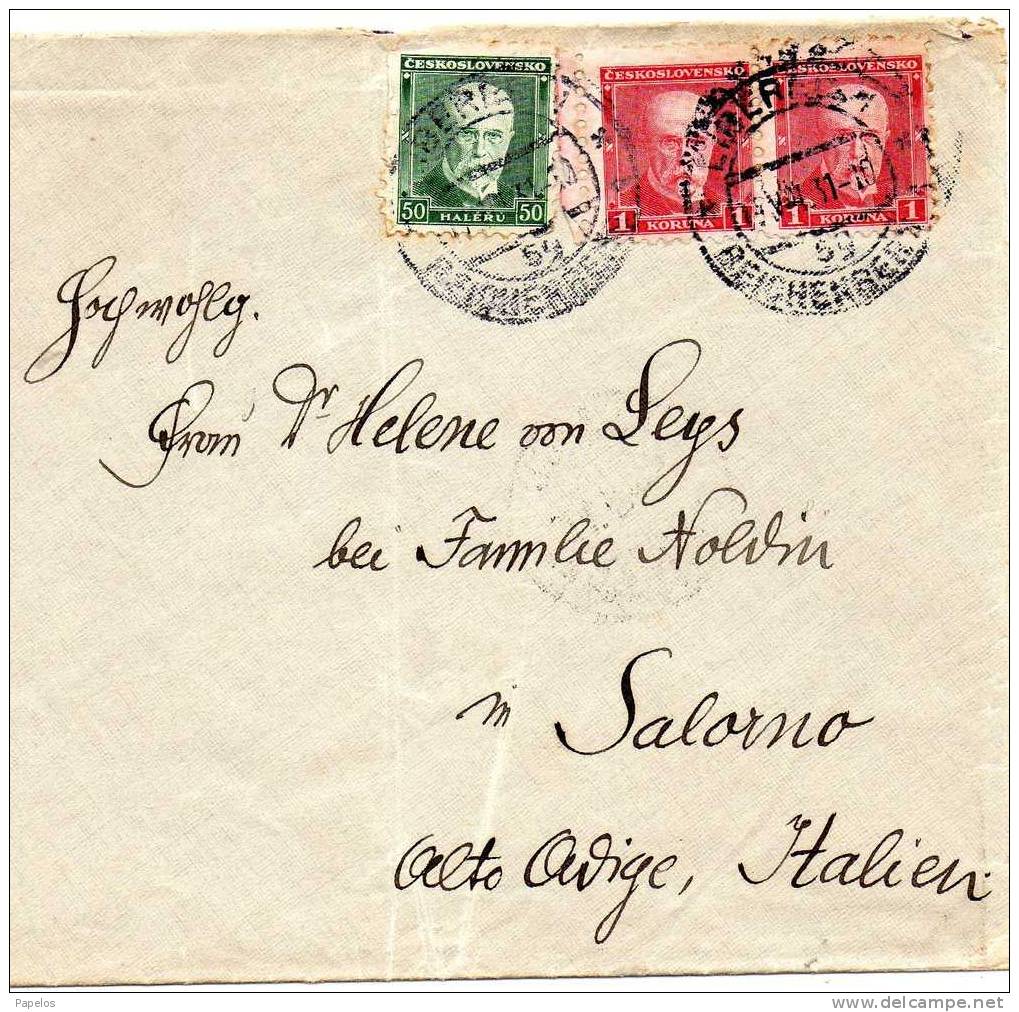 1931 LETTERA CECOSLOVACCHIA - Storia Postale