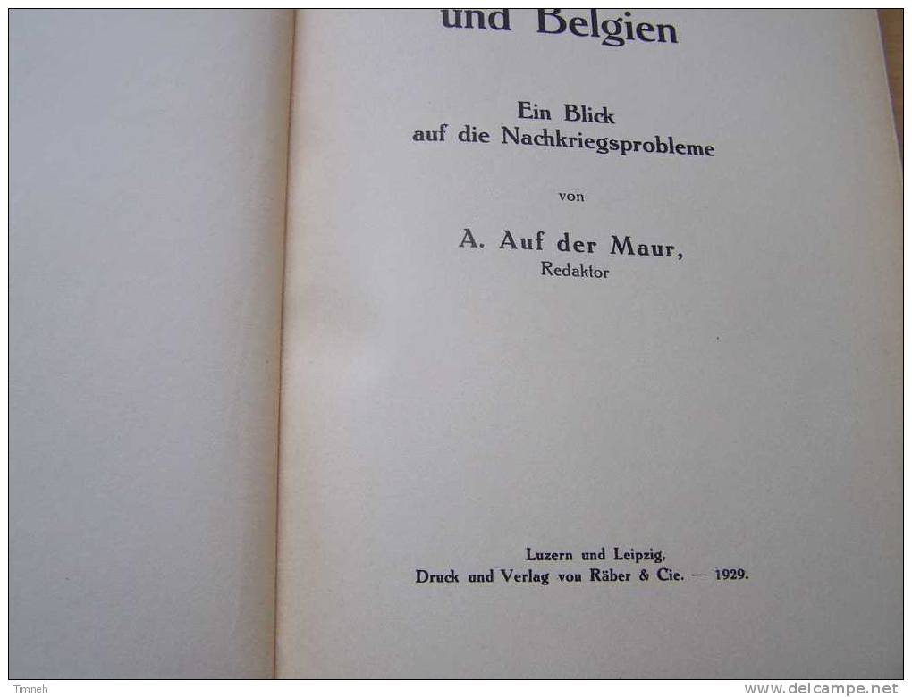 Wanderfahrten Durch Ungarn Polen Und Belgien-A.auf Der Maur-1929-ein Blick Auf Die Nachkriegsprobleme- - Contemporary Politics