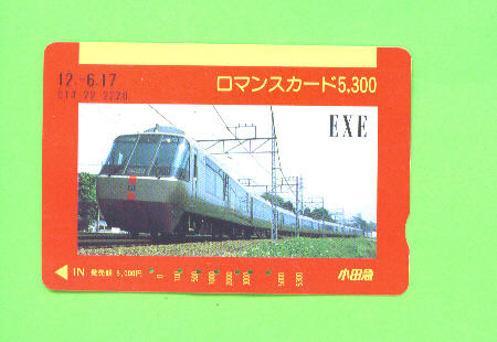 JAPAN -  Orange Picture Rail Ticket/Train As Scan - World