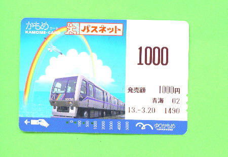 JAPAN - Orange Picture Rail Ticket/Train As Scan - Mondo