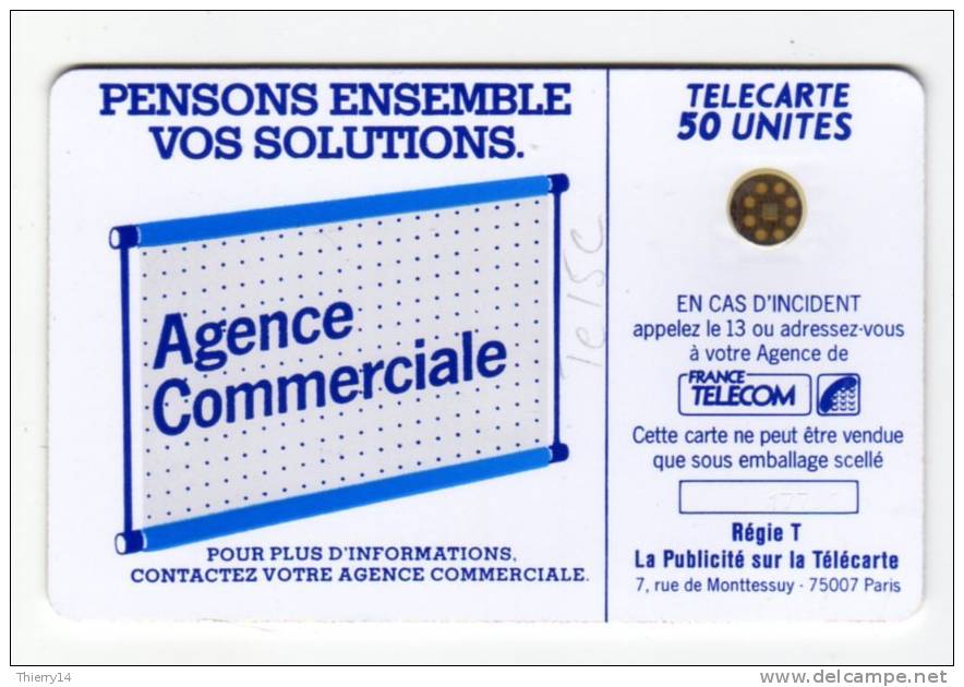 Télécarte 600 Agences Te15C SC4an S/E. 120u DIAM 7  Glacée Texte 3 - 600 Agences