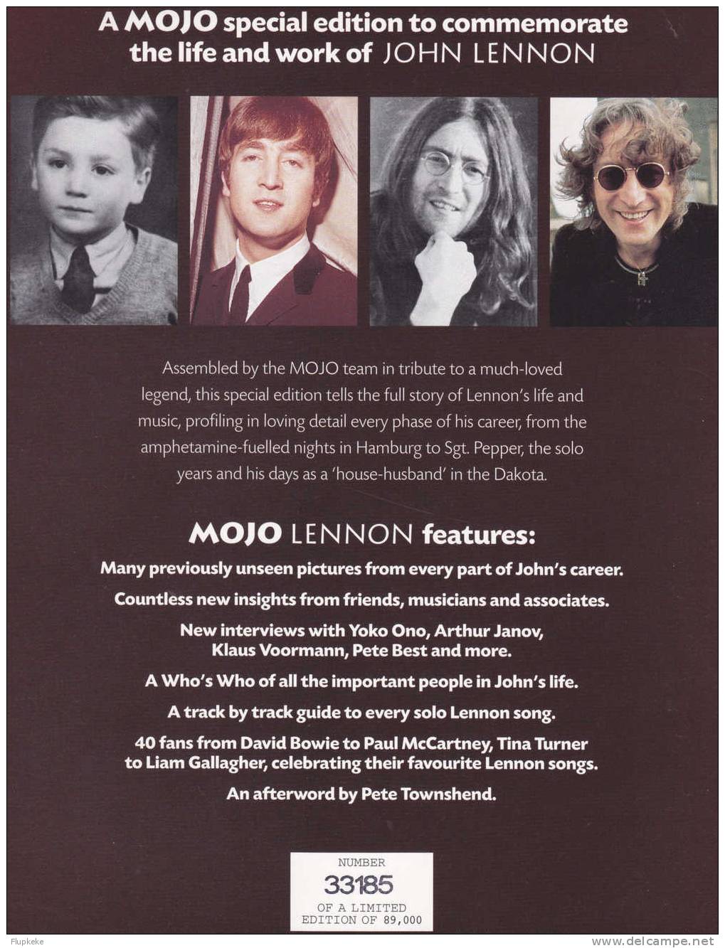 Mojo  09 Winter 2000 Special John Lennon Beatles Limited Edition Copie 33185/89000 - Musique