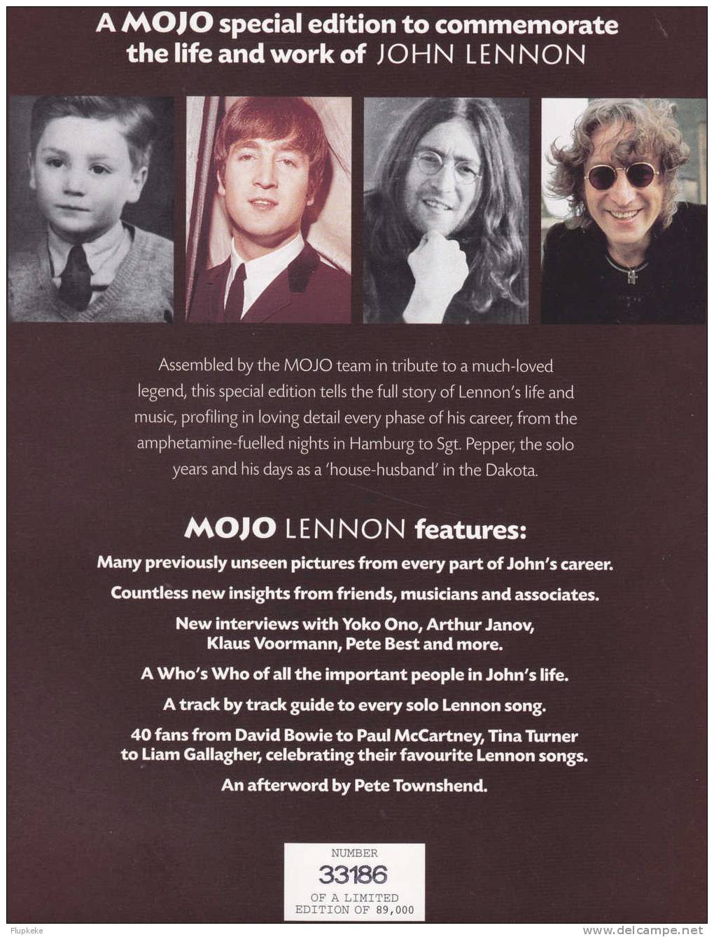 Mojo 09 Winter 2000 Special John Lennon Beatles Limited Edition Copie 33186 Of 89000 - Musique