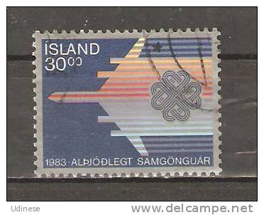 ICELAND 1983  - INTERNATIONAL COMMUNICATIONS YEAR  - USED OBLITERE GESTEMPELT USADO - Used Stamps