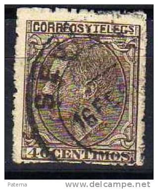 España 1879, Nº  205,  40 Cts, Alfonso Xll, Usado - Gebraucht