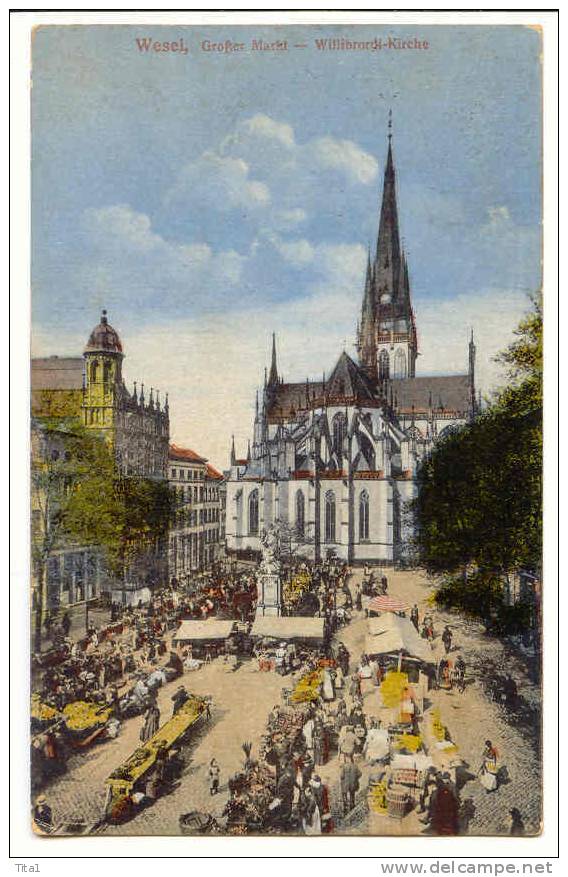 D3440 - Wesel - Grosser Markt - Willibrordi-kirche - Wesel