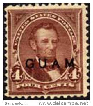 US Guam #4 Mint Hinged Overprint From 1899 - Guam