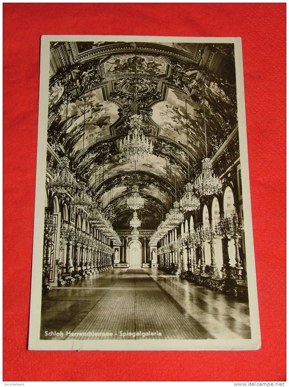 Schloss Hettenchiemsee -  Spiegelgalerie    -  1939  -   ( 2 Scans ) - Rosenheim