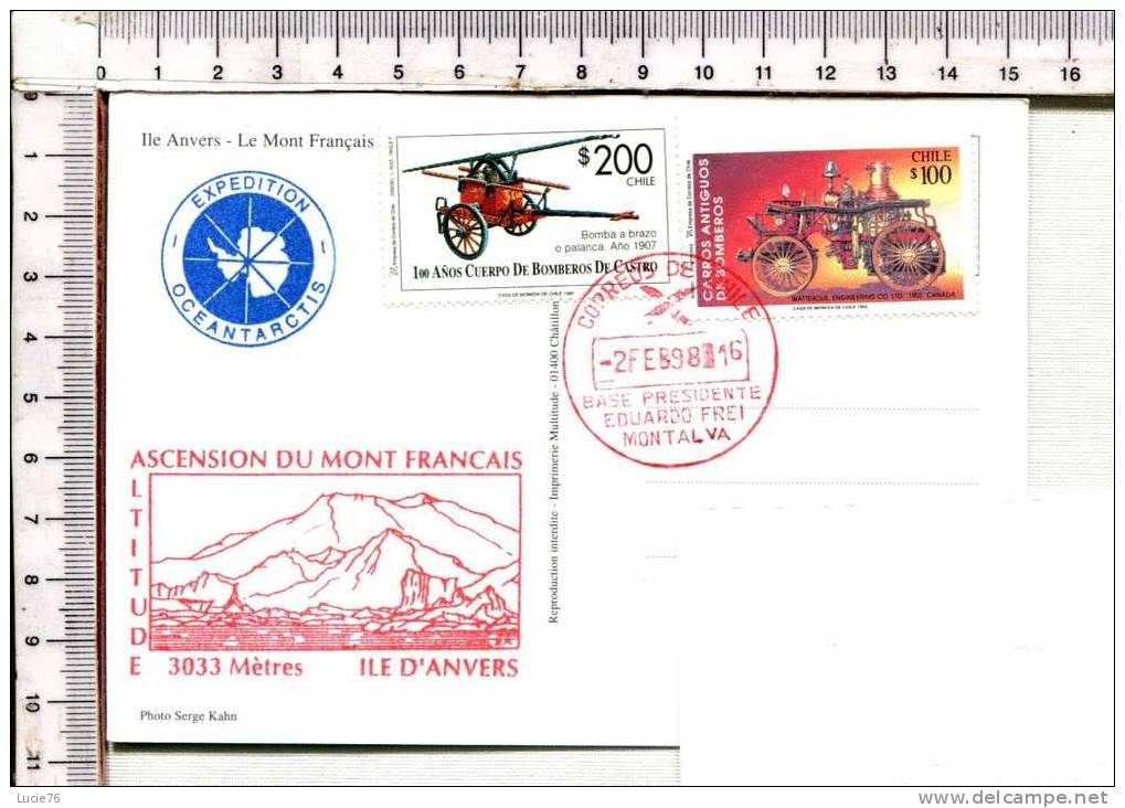 ILE ANVERS - Le MONT FRANCAIS -  Expedition OCEANTARCTIS  1998 - Timbres - TAAF : Franse Zuidpoolgewesten