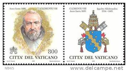 STATO CITTA' DEL VATICANO - VATIKAN STATE - GIOVANNI PAOLO II - ANNO 1999 - I PAPI   - NUOVI MNH ** - Nuovi