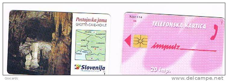 SLOVENIA (SLOVENIJA)  - IMPULZ - POSTOJNSKA JAMA (GROTTE - CAVE - HOHLE)  2O IMP. - USATA (USED)°  -  RIF. 3093 - Eslovenia