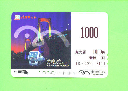 JAPAN - Orange Picture Rail Ticket/Train As Scan - World