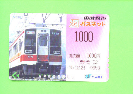 JAPAN - Orange Picture Rail Ticket/Train As Scan - Mundo