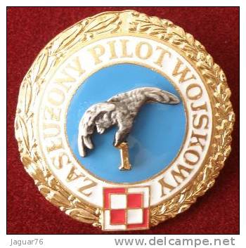 POLAND BADGE MERITORIOUS MILITARY PILOTS 1-CLASS - Armée De L'air