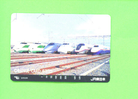 JAPAN - Orange Picture Rail Ticket/Train As Scan - Mundo