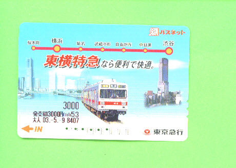 JAPAN - Orange Picture Rail Ticket/Train As Scan - Mundo