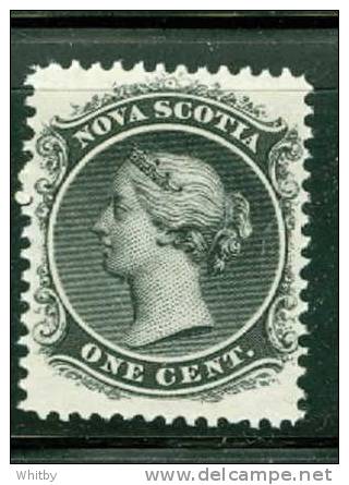 1860 Nova Scotia 1 Cent Queen Victoria Issue  #8  Mint No Gum - Unused Stamps