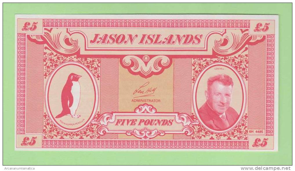 JASON  ISLANDS  5  POUNDS  1.979   PLANCHA/SC/UNC   ¡¡¡MUY RARO!!!  DL-9613 - Sonstige – Ozeanien