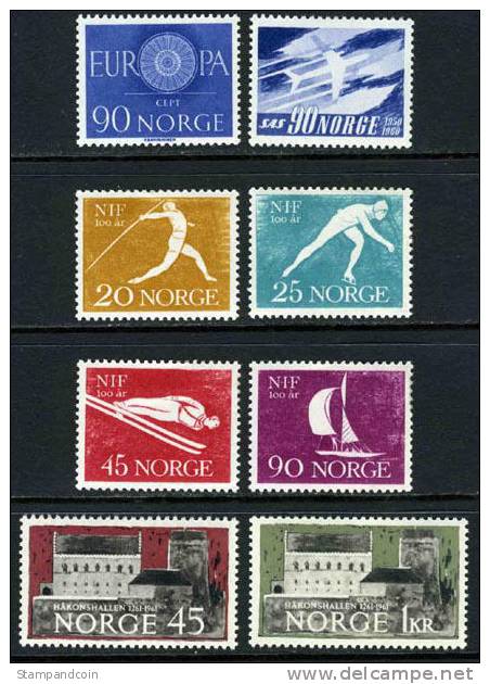 Norway #387-94 XF Mint Hinged Sets & Singles  From 1961 - Ungebraucht
