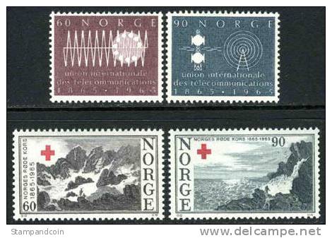 Norway #471-74 XF Mint Hinged 2 Sets From 1965 - Ungebraucht