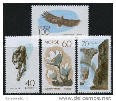 Norway #551-54 XF Mint Hinged Nature Conservation Set From 1970 - Neufs