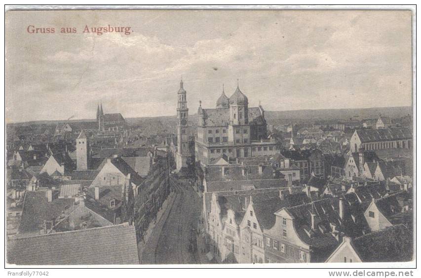 GERMANY - BAVARIA - AUGSBURG - GRUSS AUS  - PANORAMIC - 1931? - Augsburg