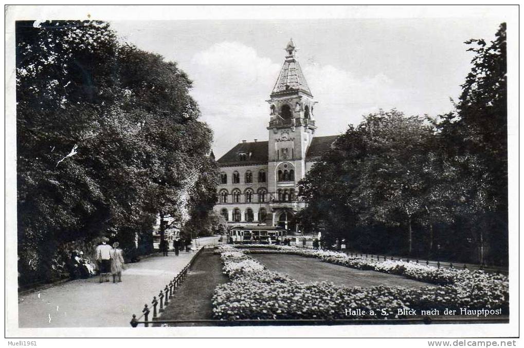 AK Halle An Der Saale, Mit Hauptpost , 1930 - Halle (Saale)